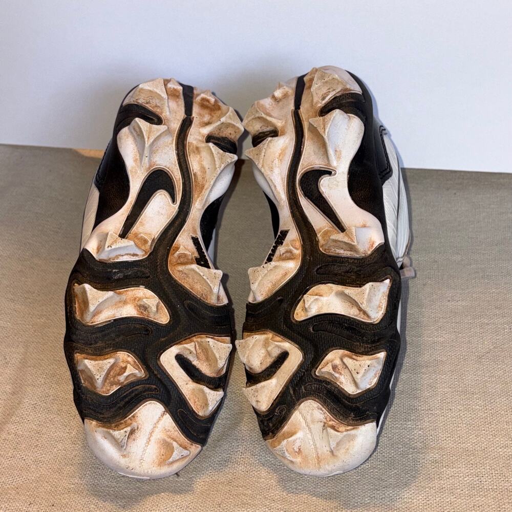 Nike Diamond Kids Baseball Cleats Size 6 White Black Used Field-Ready - Picture 4 of 7